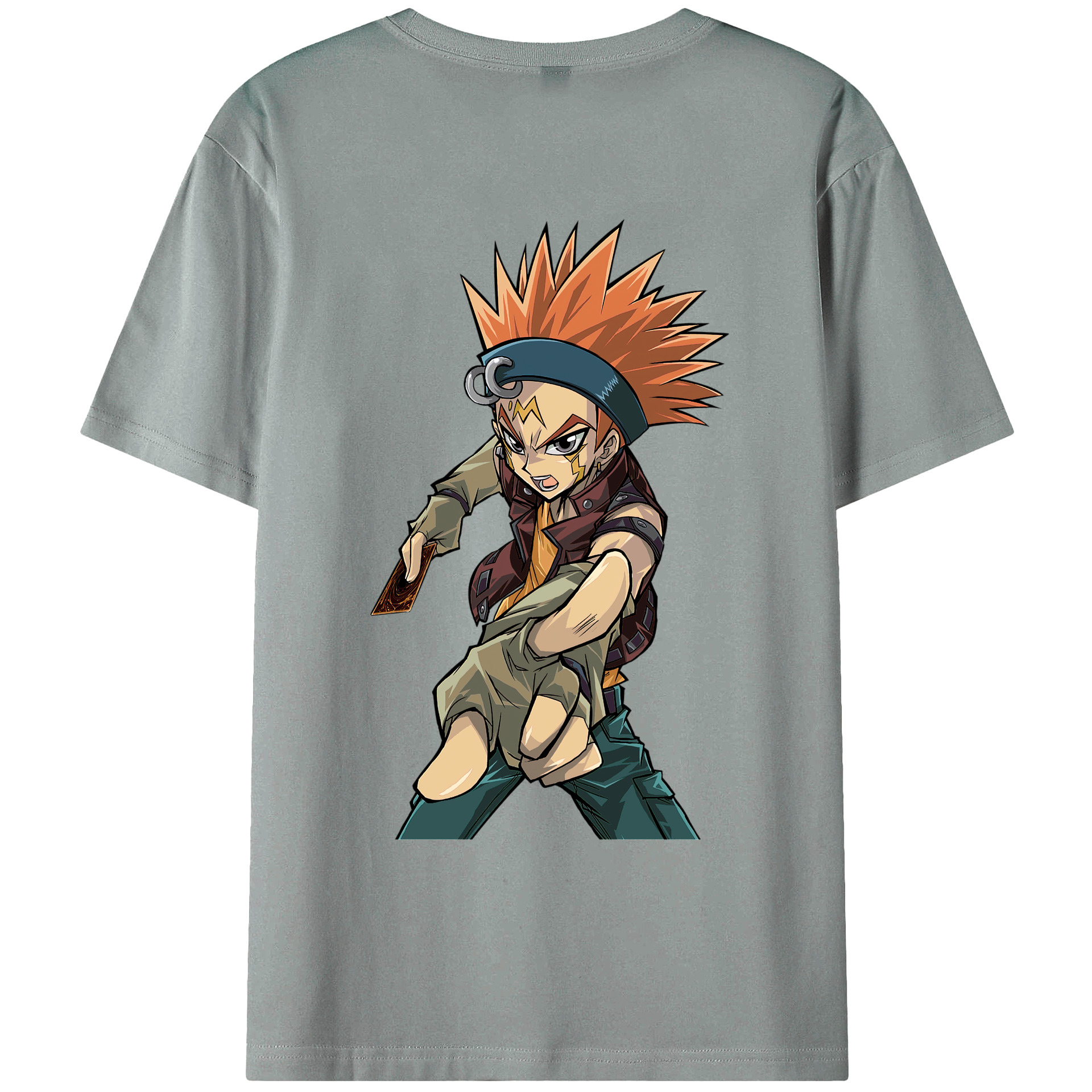 （画像用） 遊☆戯☆王 Yu-Gi-Oh! 綿100％ メンズ半袖Tシャツ（バックプリント） 通気性